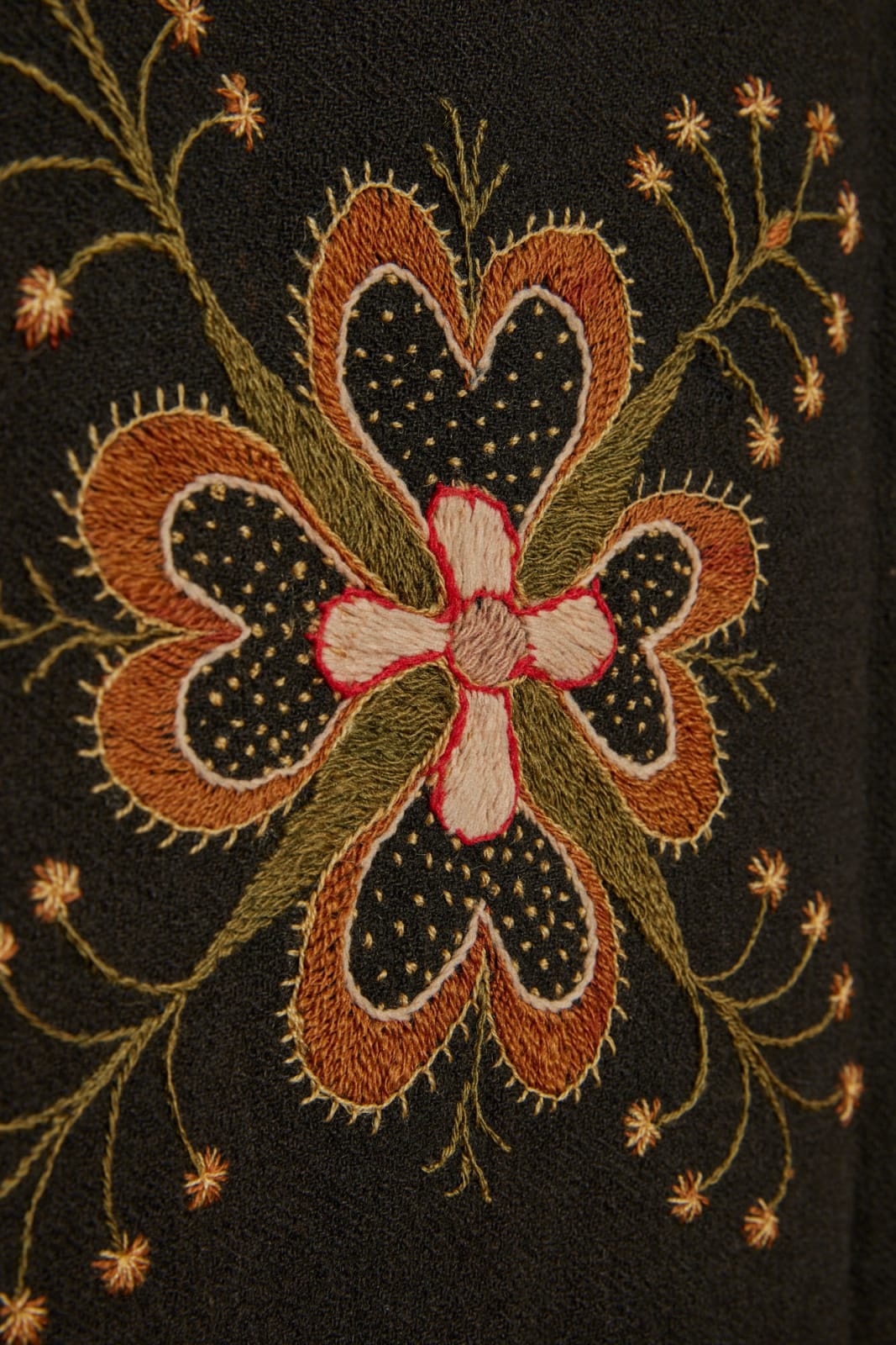 American (New England), Wool-embroidered bedcover, ca. 1820 and later
