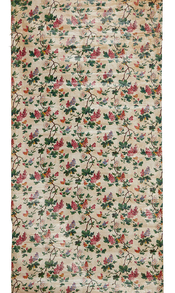 English, Glazed and printed chintz, ca. 1850