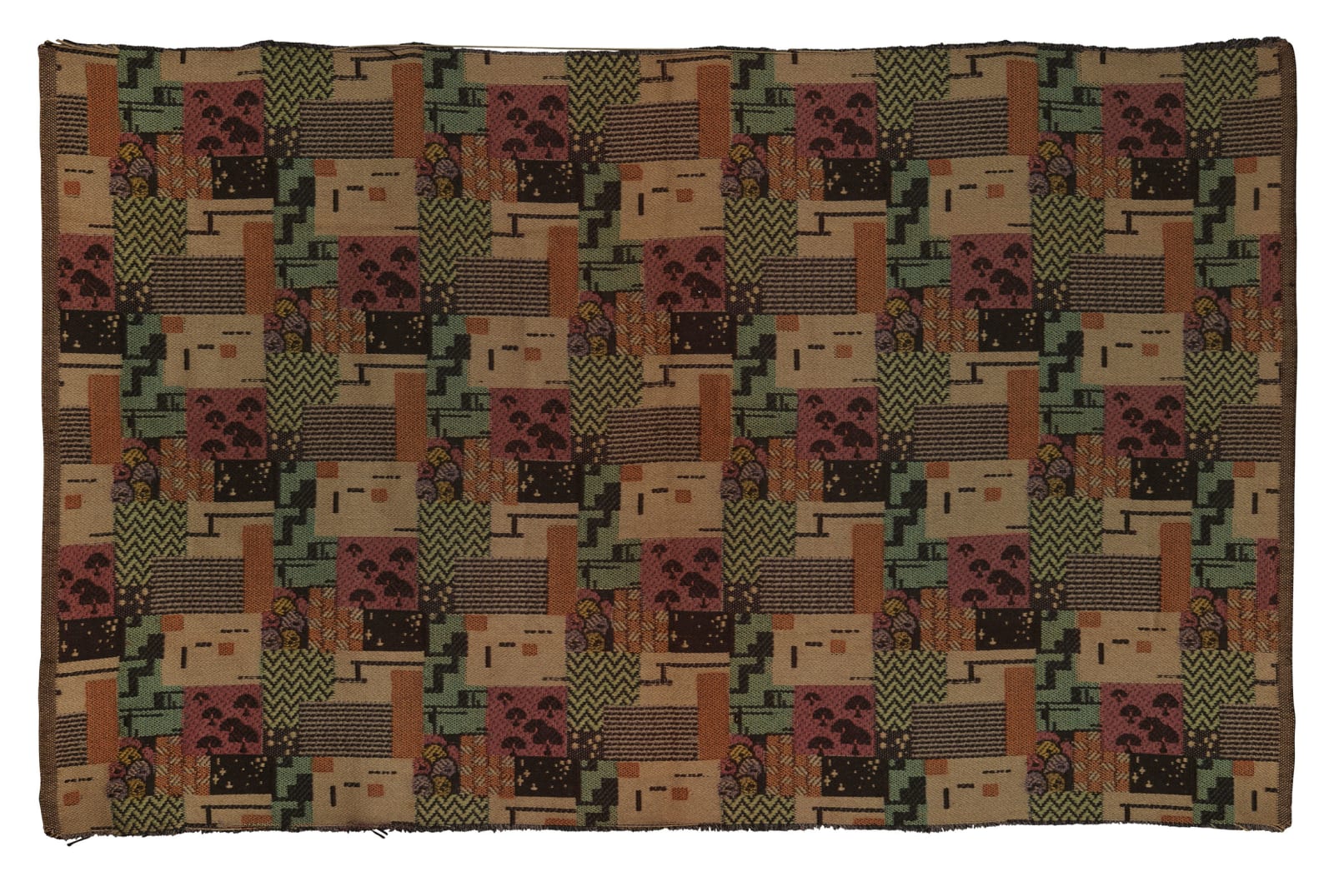 Vereinigte Werkstätten für Kunst und Handwerk, Woven and printed wool, ca. 1930