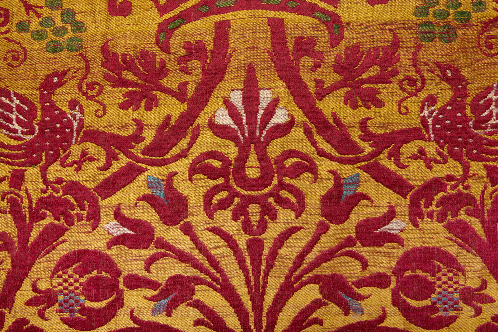 probably Spanish, Brocatelle with rampant lions, ca. 1575–1600