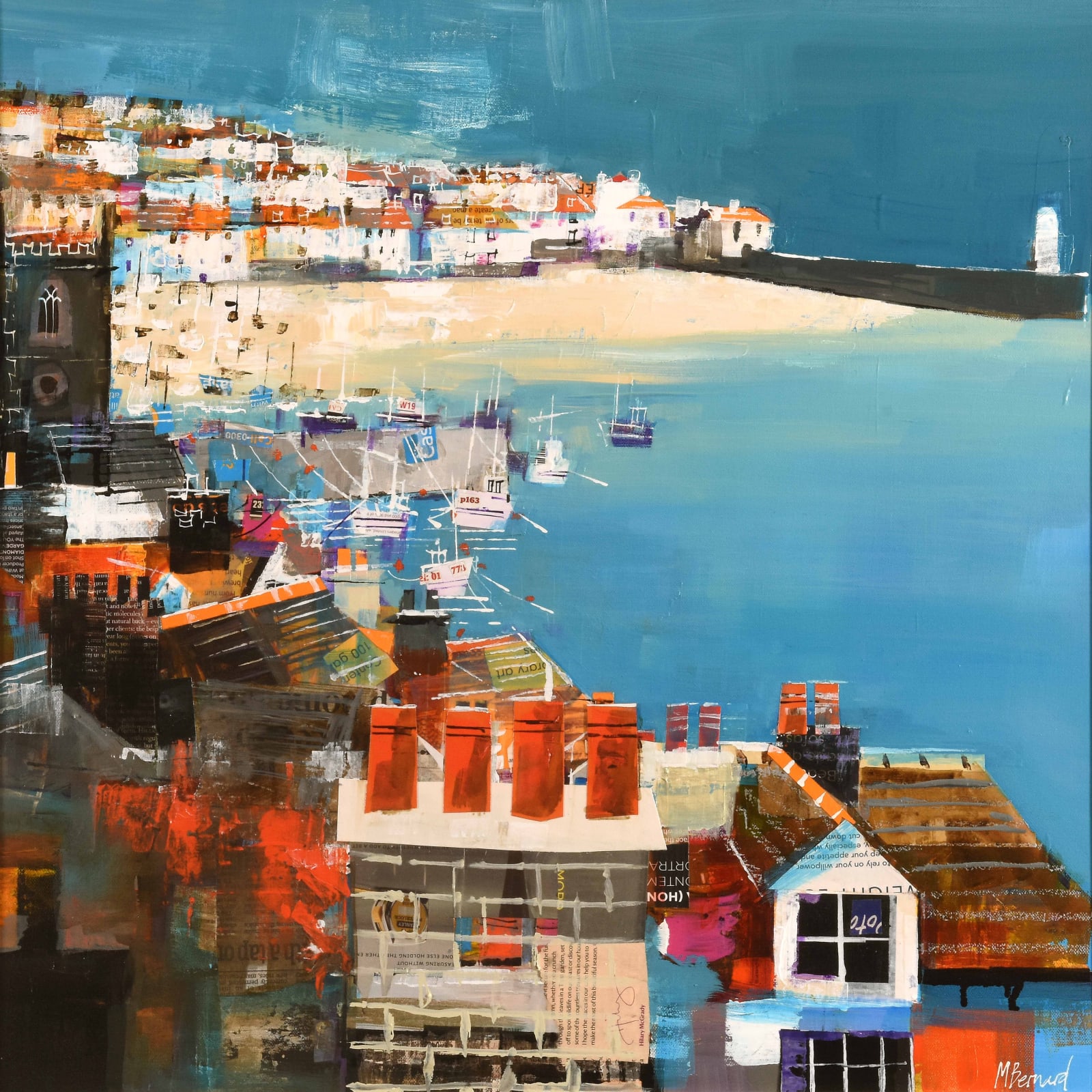 Mike Bernard, Rooftops & Boats, St Ives