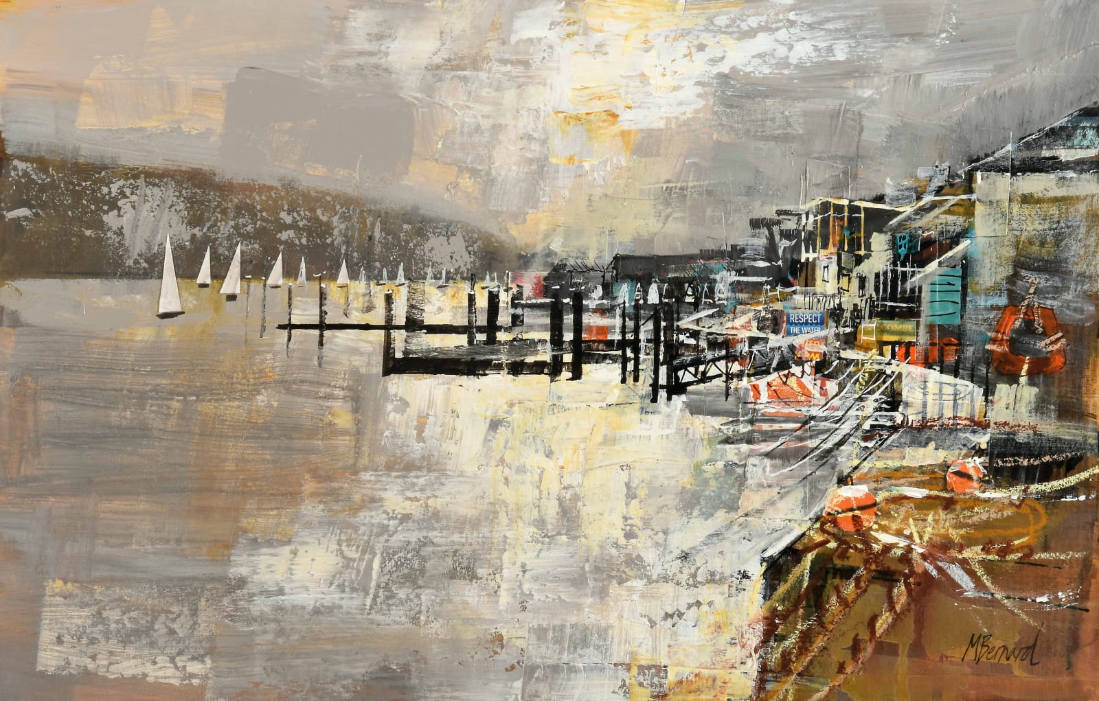 Mike Bernard, Winter Light, Salcombe Harbour