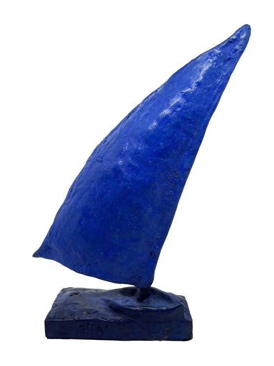 Olivier Messas, The little blue marine sailboat, 