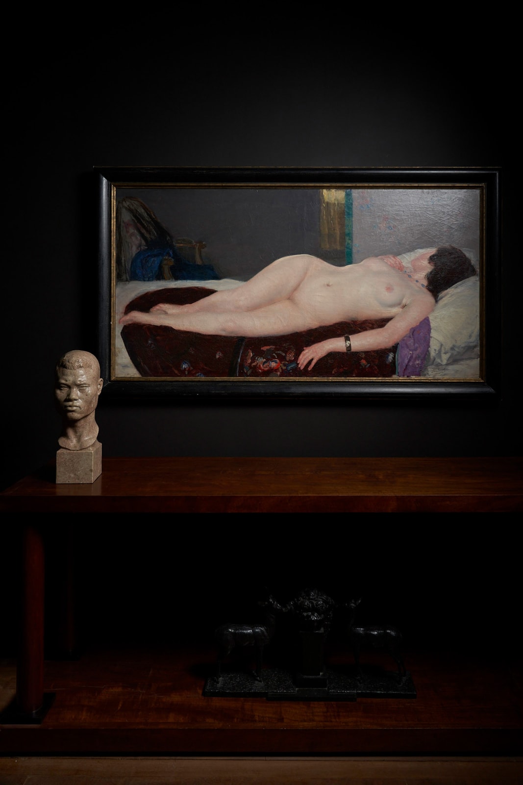 Louis-François Biloul, Reclining nude with black bracelet