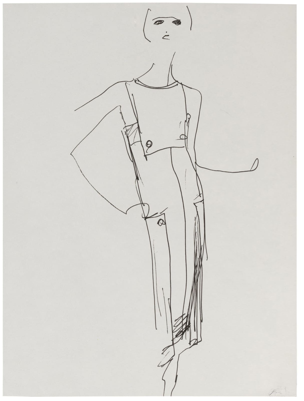 Karl Lagerfeld, (ORIGINAL SKETCH)