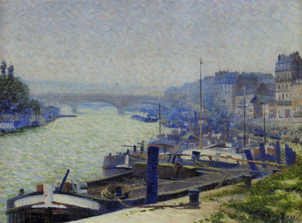 CHARLES FRECHON, PAYSAGE FLUVIAL, CIRCA 1904
