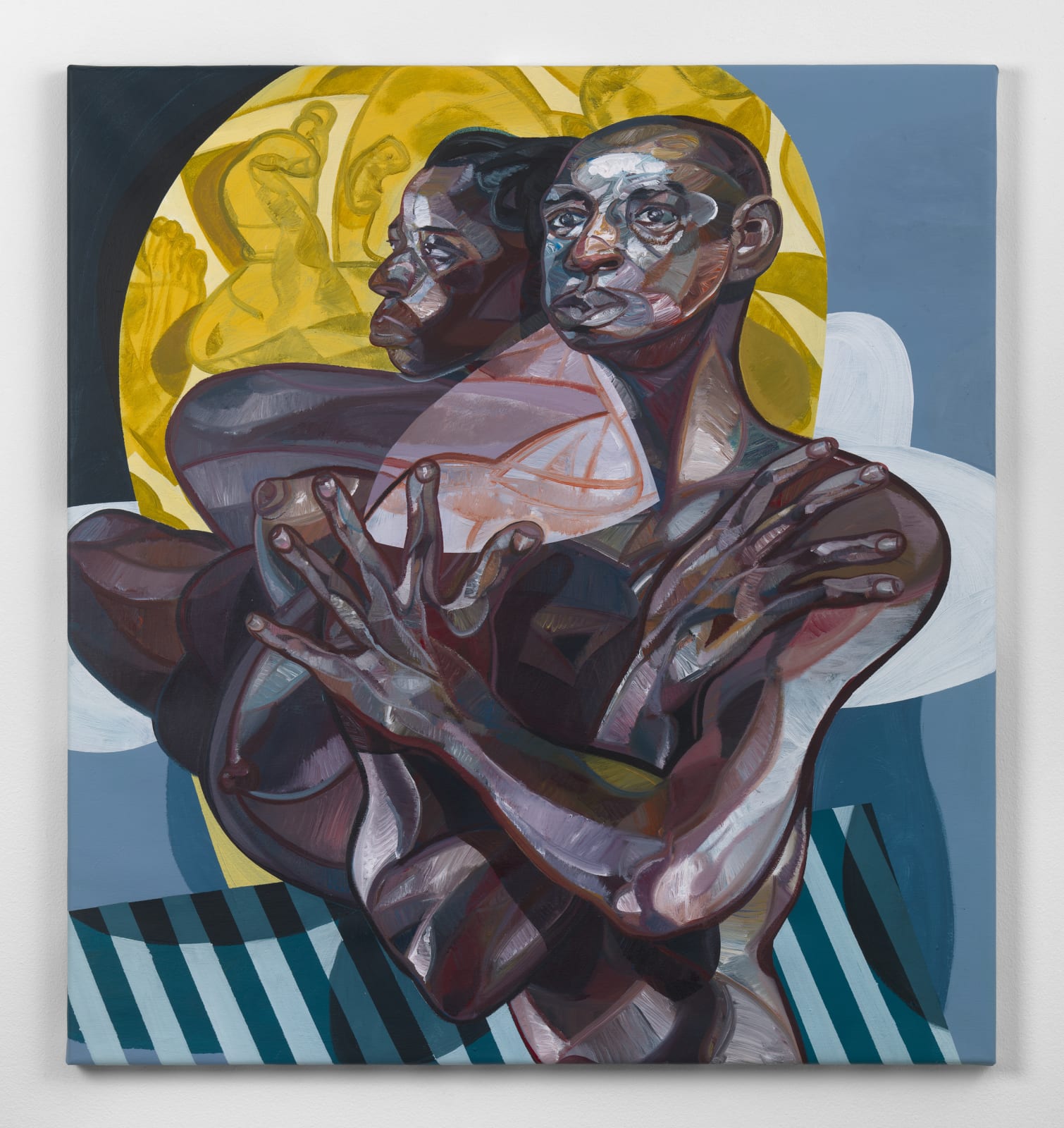 Nigatu Tsehay Echoes of the Unseen I, 2023 Signed on Verso Acrylic on Canvas 101 x 93.5 cm 39 3/4 x 36 3/4 in
