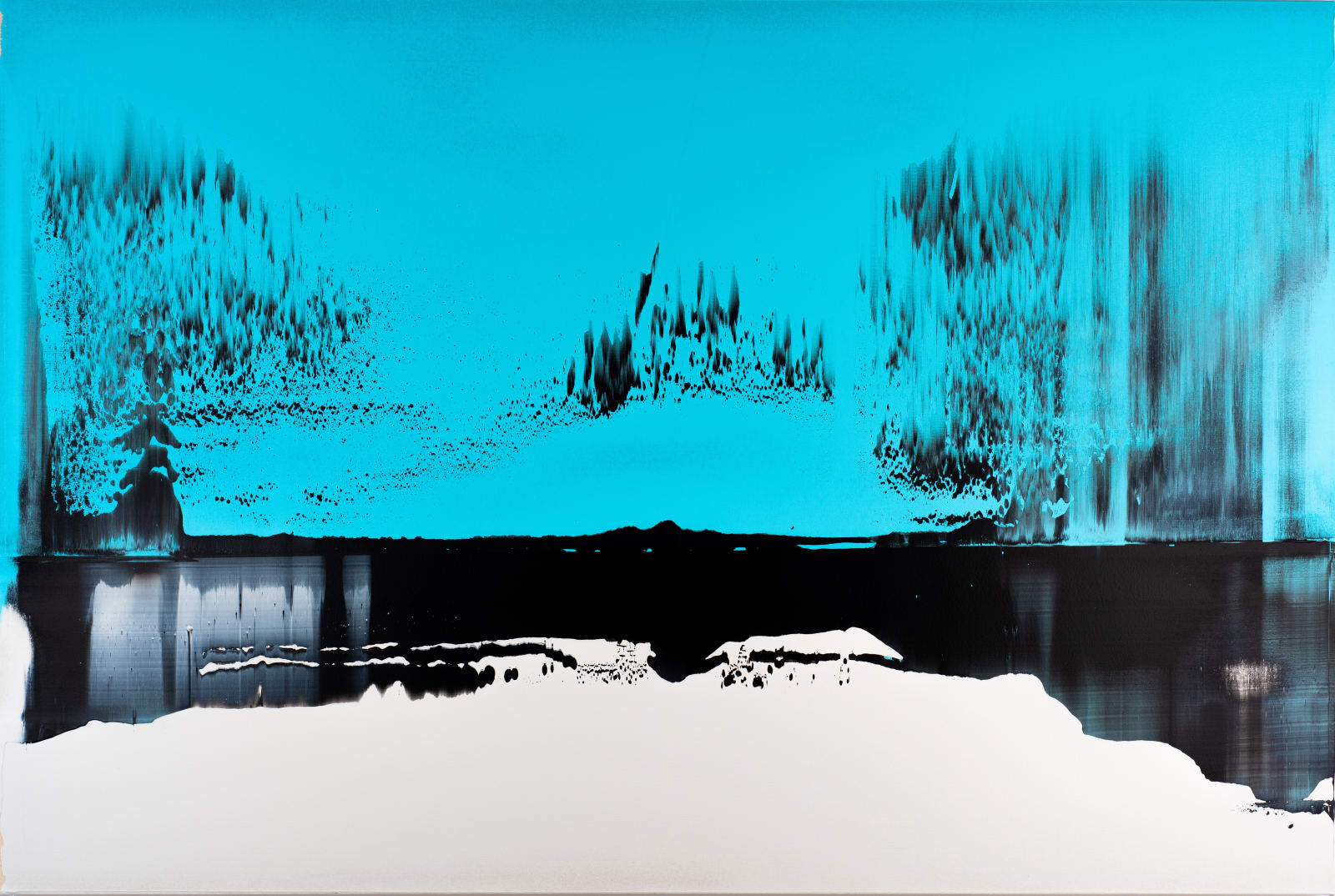 ALEX K. SMITH, Horizon #15 Light Blue, Grey and Black, 2019