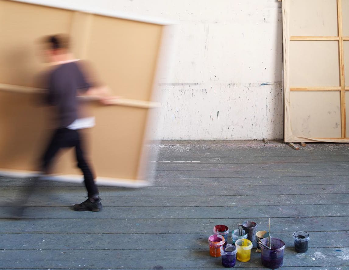 Emanuel Seitz, studio view, 2025.