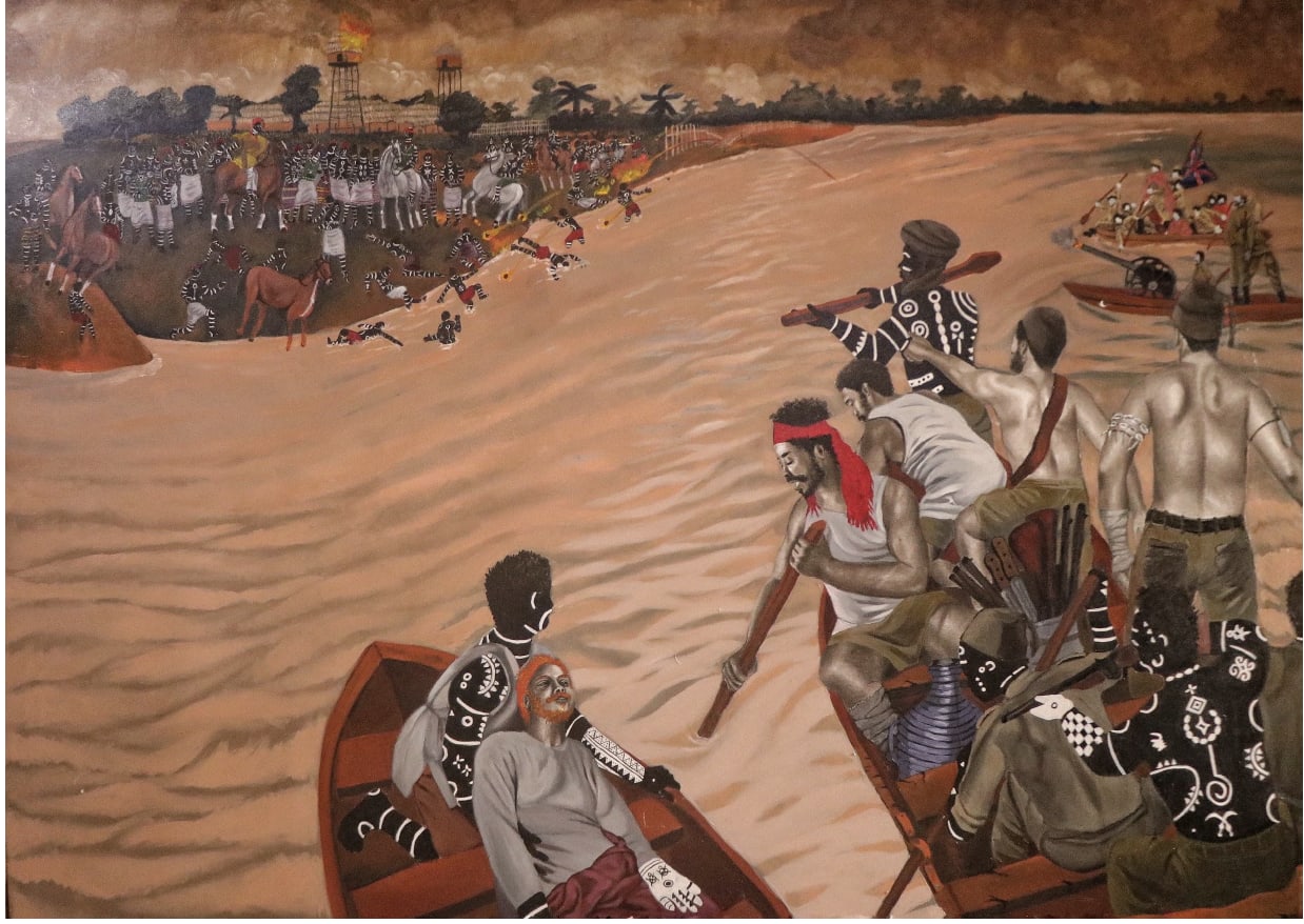 Kelechi Nwaneri, Crossing the Yemoje river, 2025