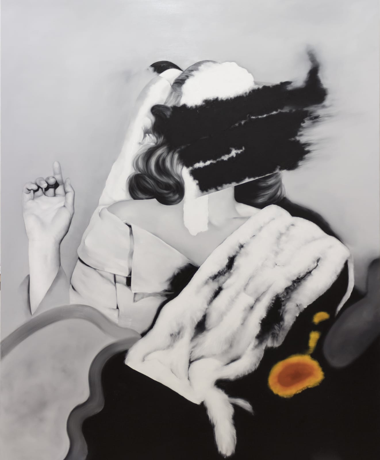 He Wei Guilty love 2019 Oil on canvas 200 × 160 cm