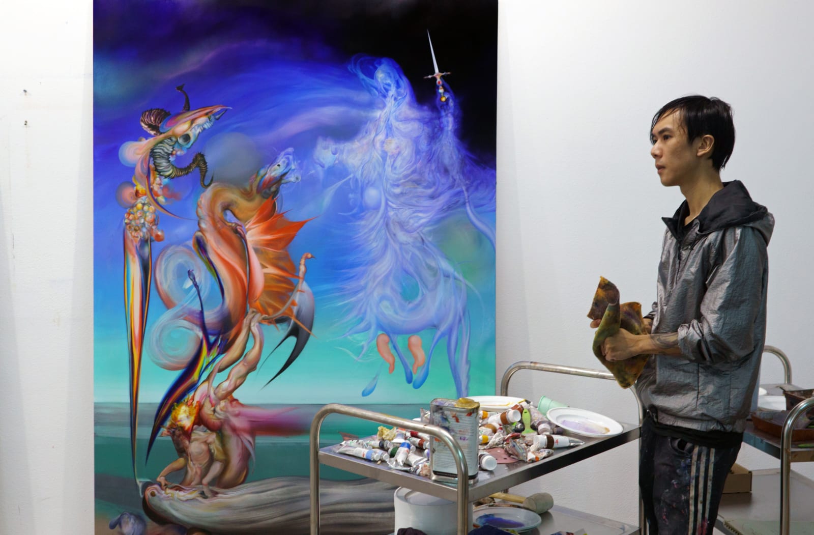 Ruben Pang Medea, My Undivided Self 2023 Oil, alkyd and dammar varnish on aluminum composite panel 220 × 150 cm