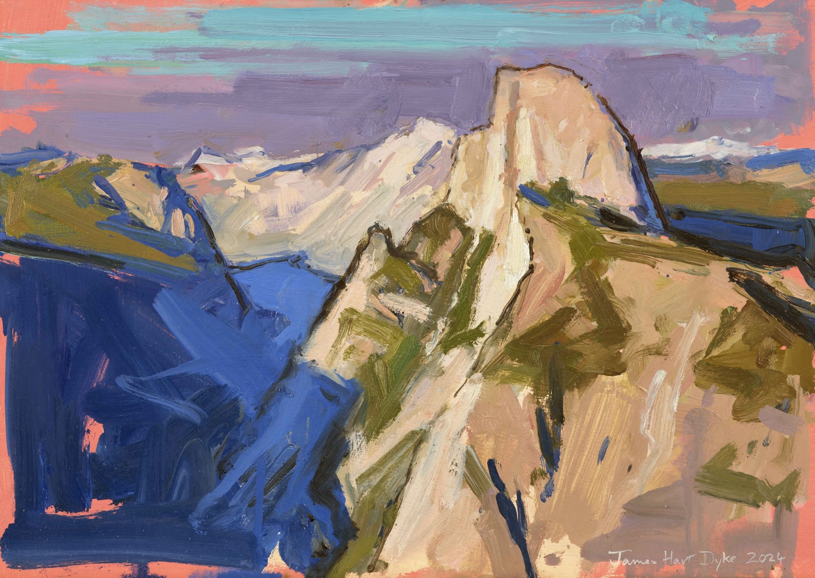Half Dome on pink, Yosemite, 2024
