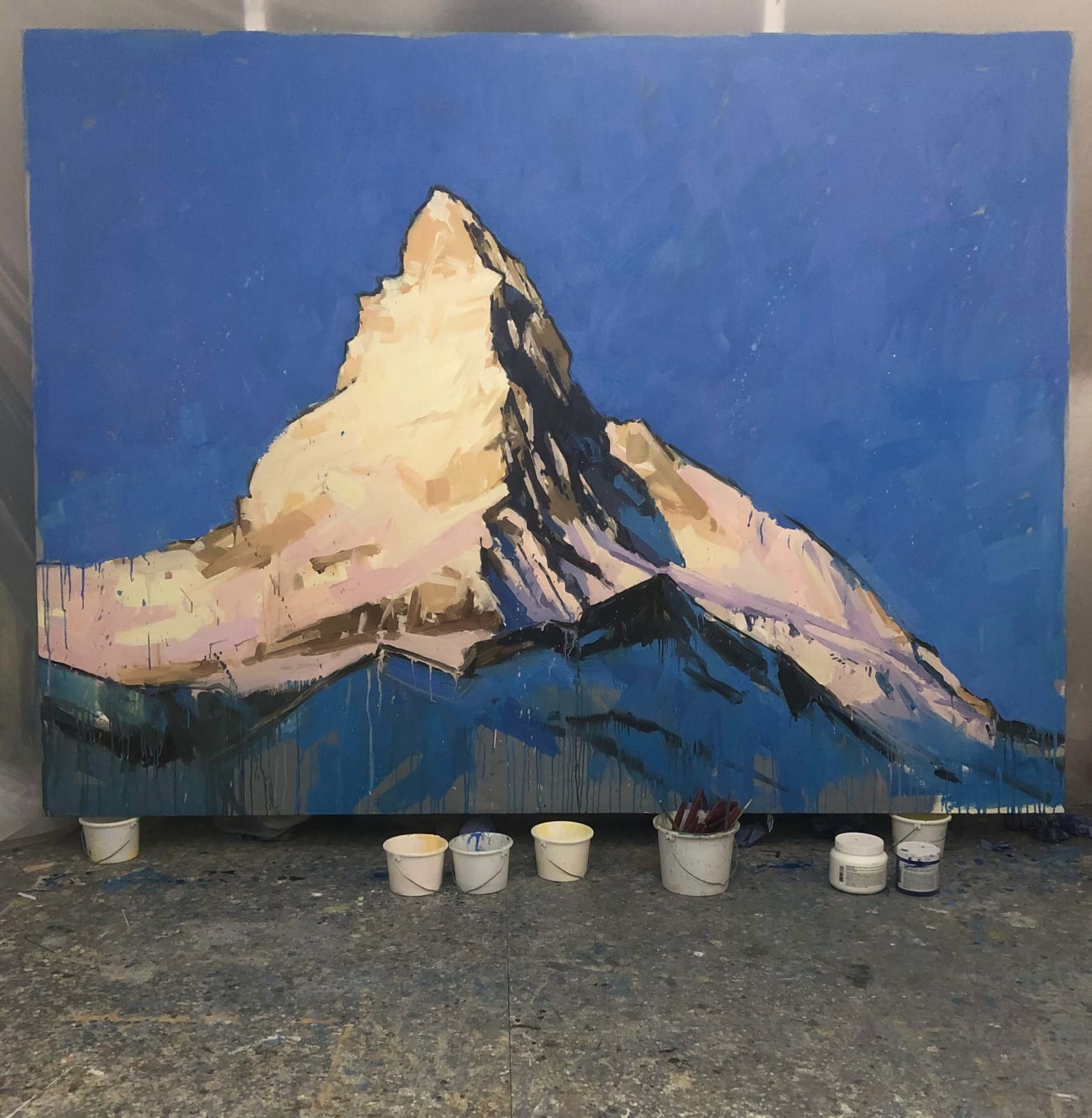 Matterhorn on blue, studio, 2025