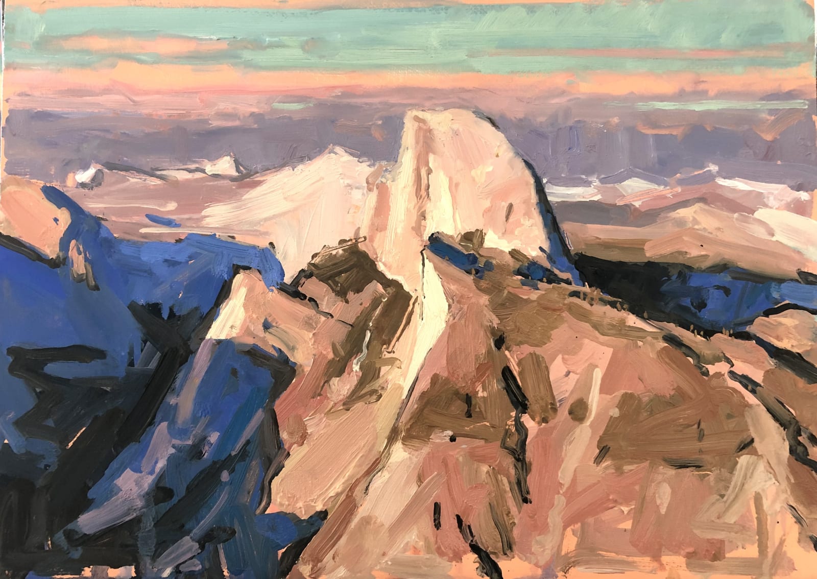 To infinity. Half Dome, study Yosemite, 2024