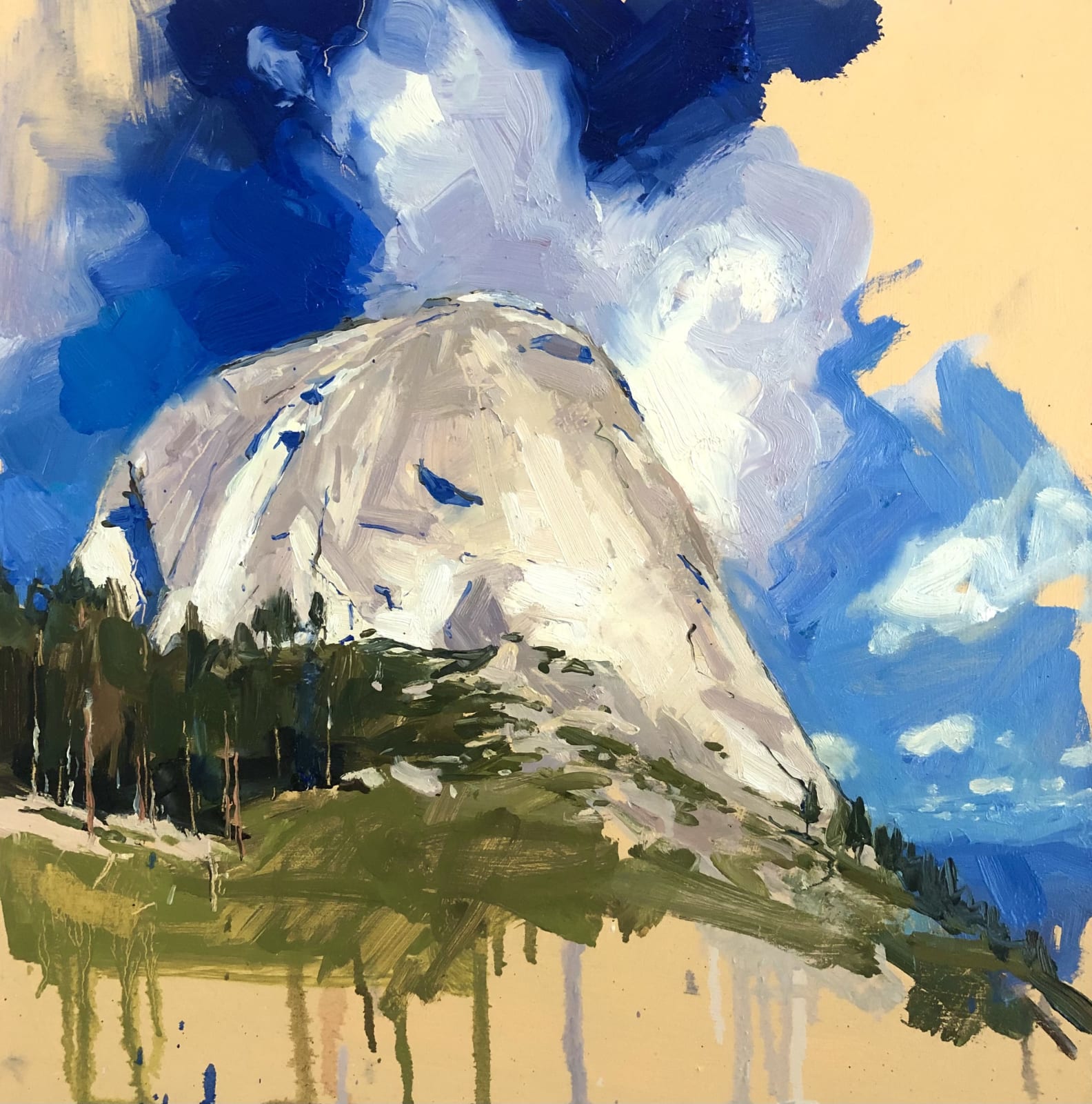 Pluming cloud to horizontal, Half Dome, Yosemite, 2024