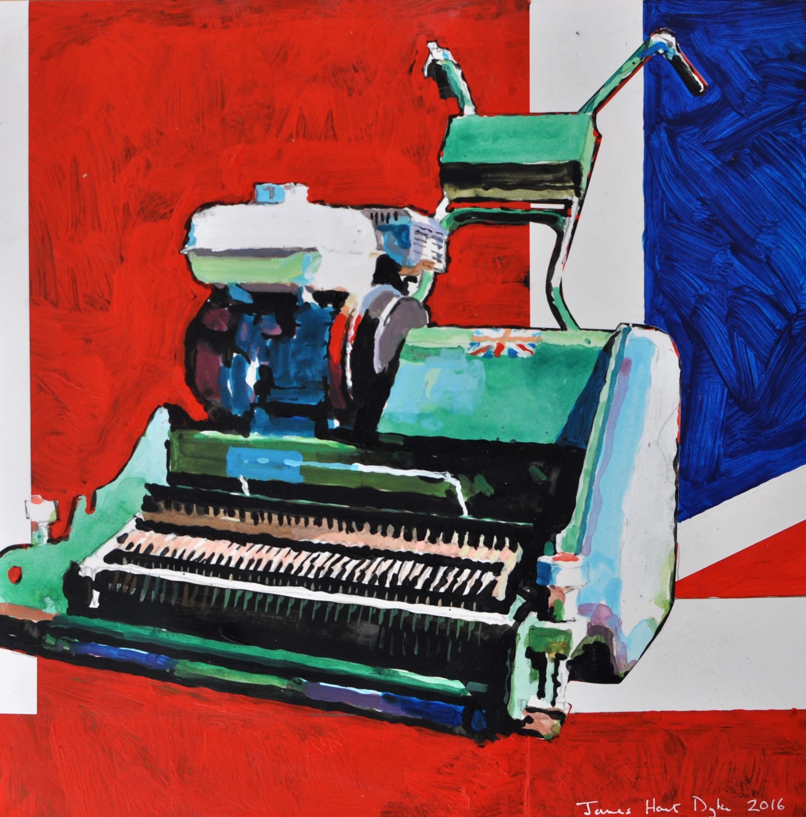 Lawn Mover, Union Jack, Queen's Tennis Club, 2016