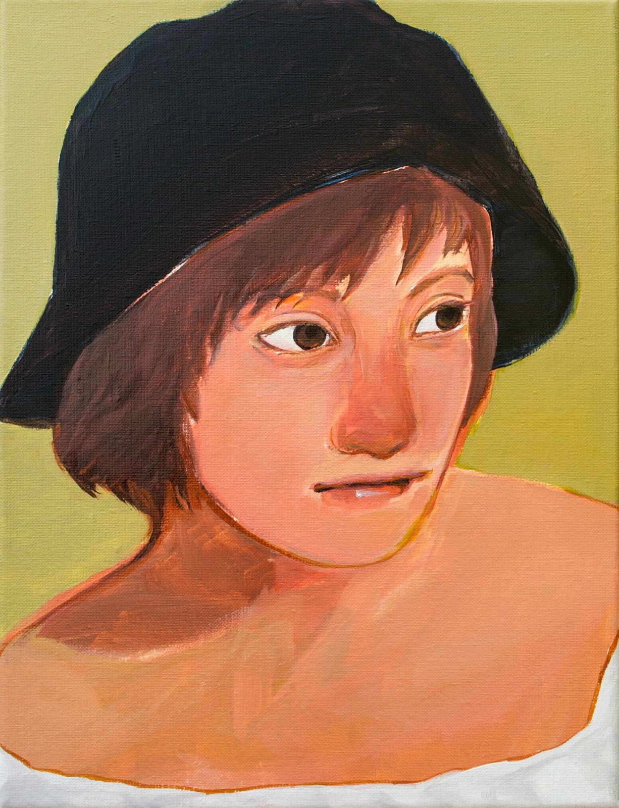 Corn Shuk Mei HO, Woman with Black Hat, 2024