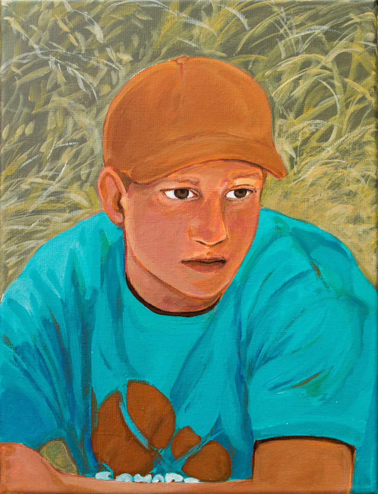 Corn Shuk Mei HO, Man with Mars Yellow Baseball Cap, 2024
