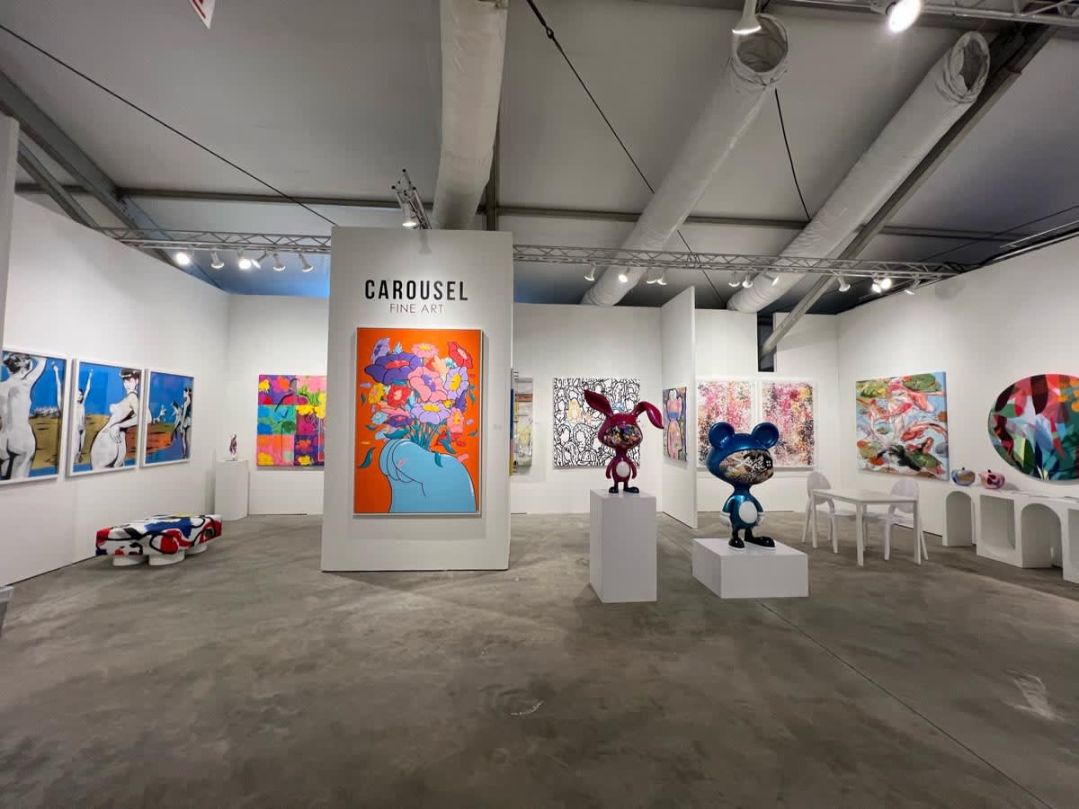 Carousel Fine Art's booth at the art fair, Context Art Miami 2022.
