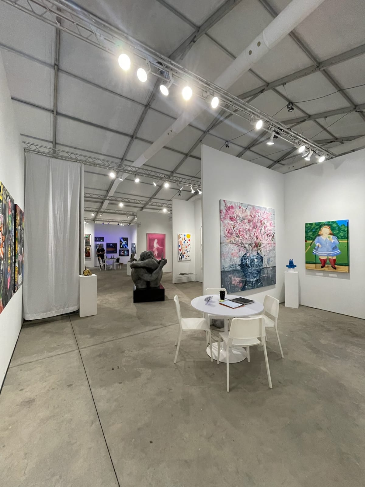 Paintings displayed at Carousel Fine Art's gallery both at Context Art Miami 2023.