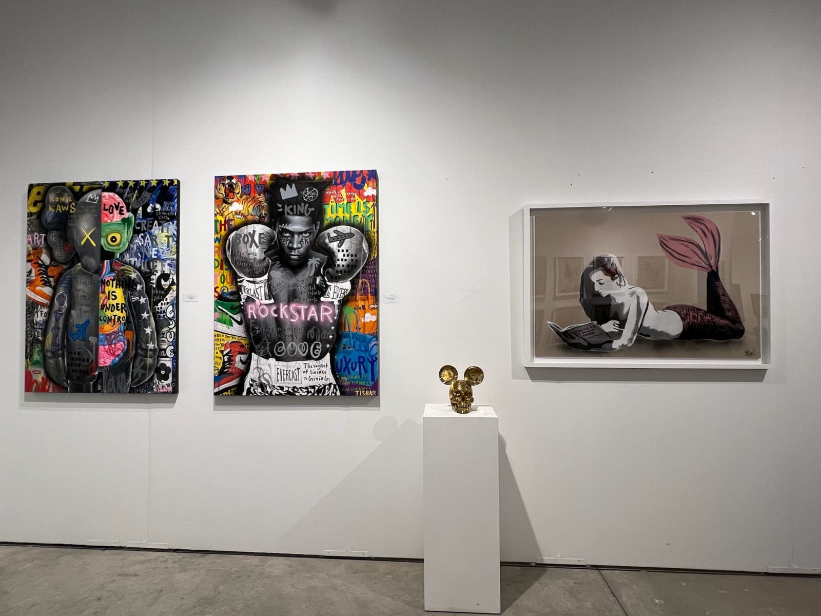Paintings displayed at Carousel Fine Art's gallery both at Context Art Miami 2023.