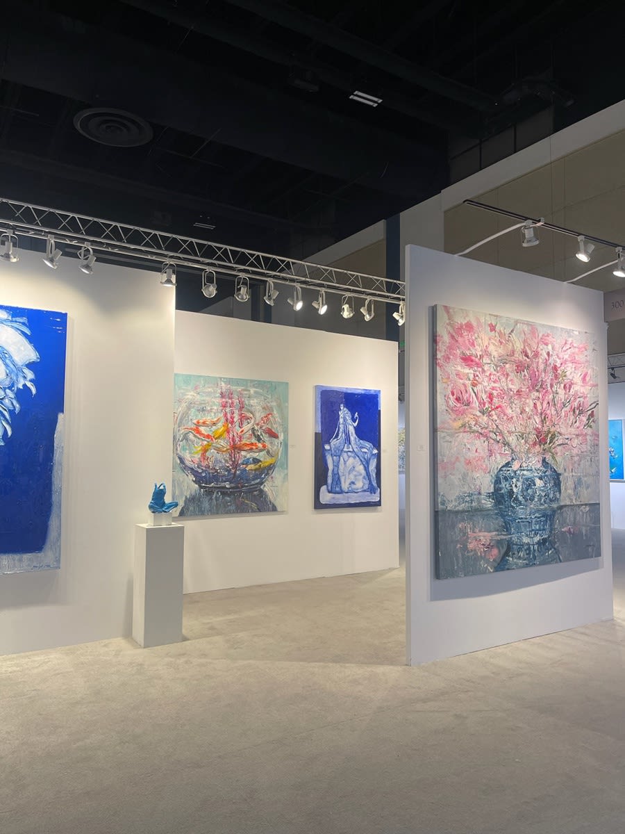 Paintings displayed at Carousel Fine Art's gallery both at the Palm Beach Show 2024.