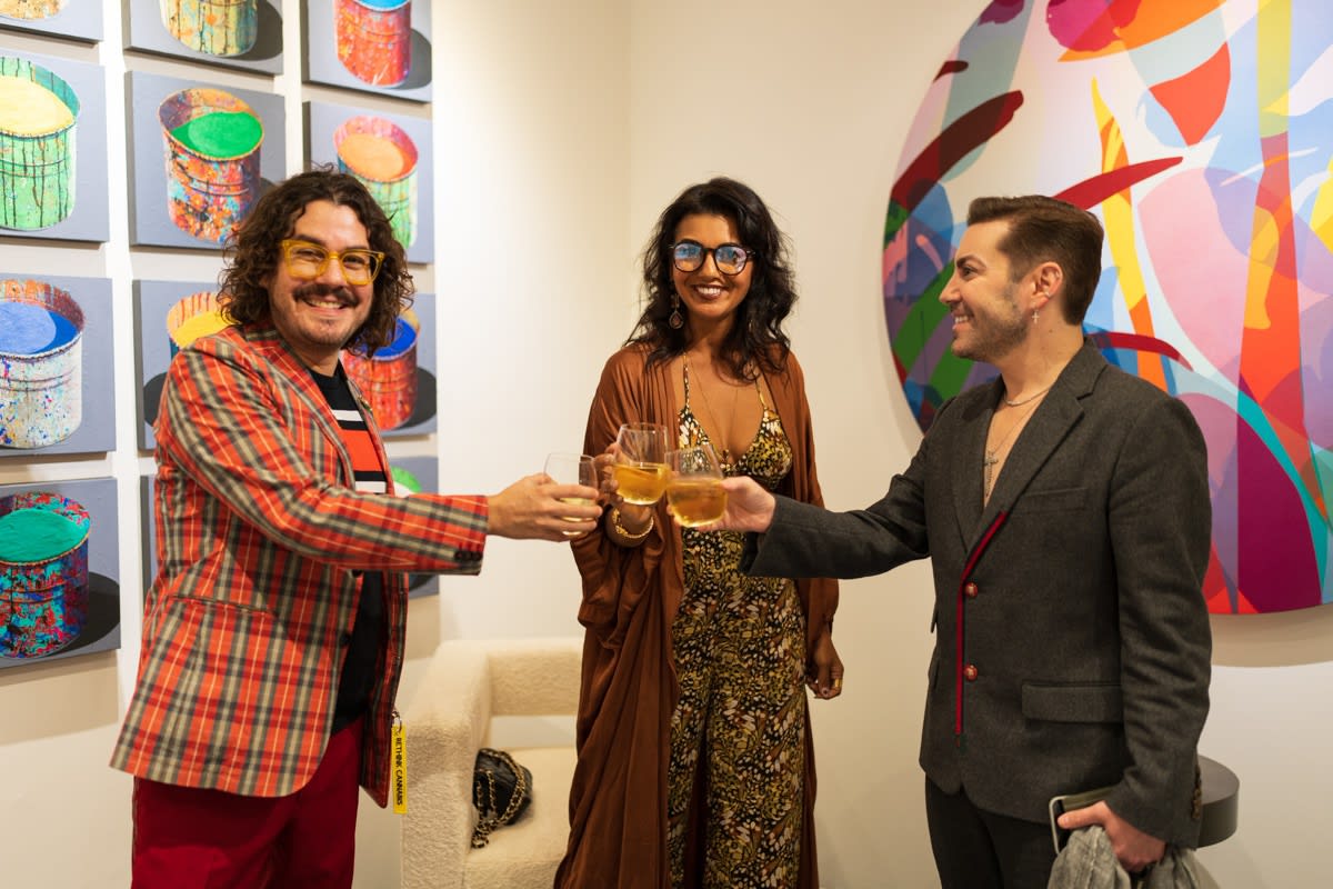 People in Carousel Fine Art's Miami gallery space during the Grand Opening.