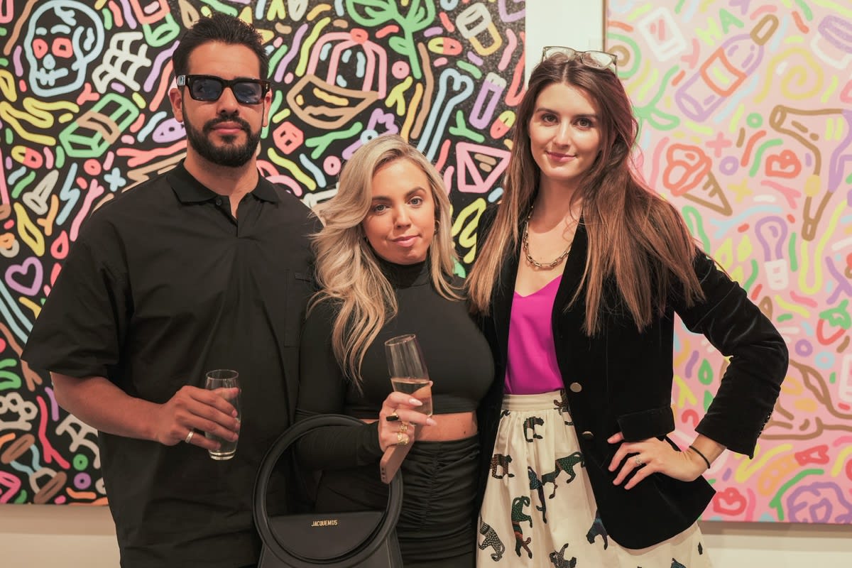People in Carousel Fine Art's Miami gallery space during the Grand Opening.