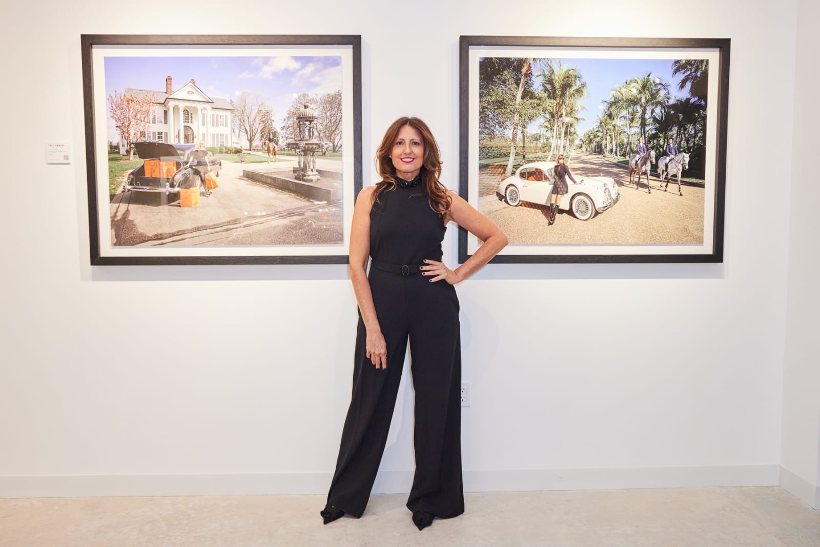 Best art advisor posing in-between her two favorite Beau Simmons photographs.