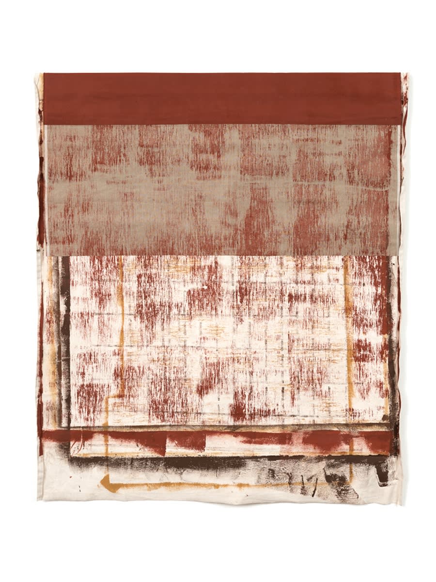 Neha Choksi, Territorial, Linen, canvas, paint from earth pigments, 69 x 57 inches, 2020