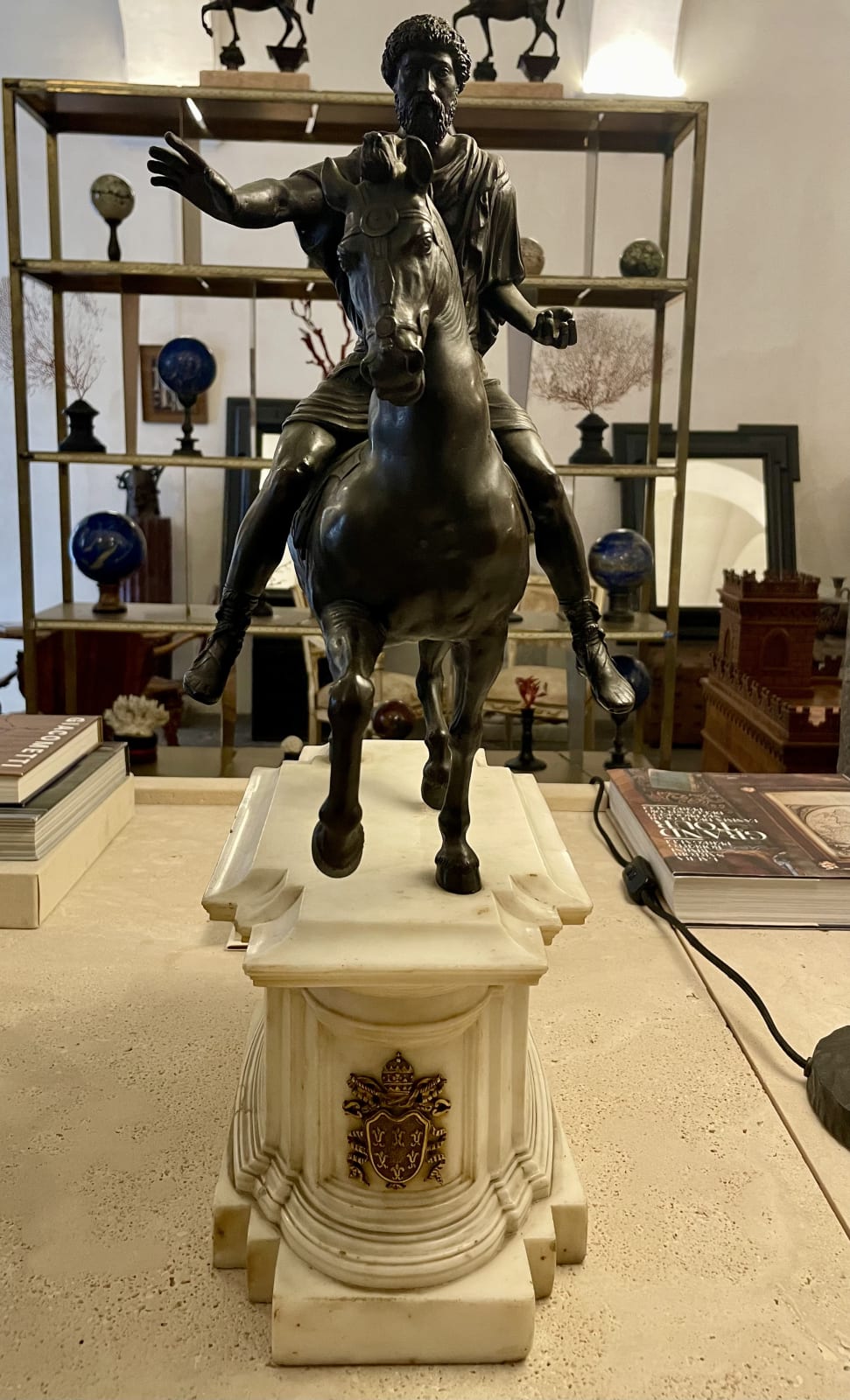 Scultura in Bronzo Marco Aurelio a Cavallo , fine XVIII secolo