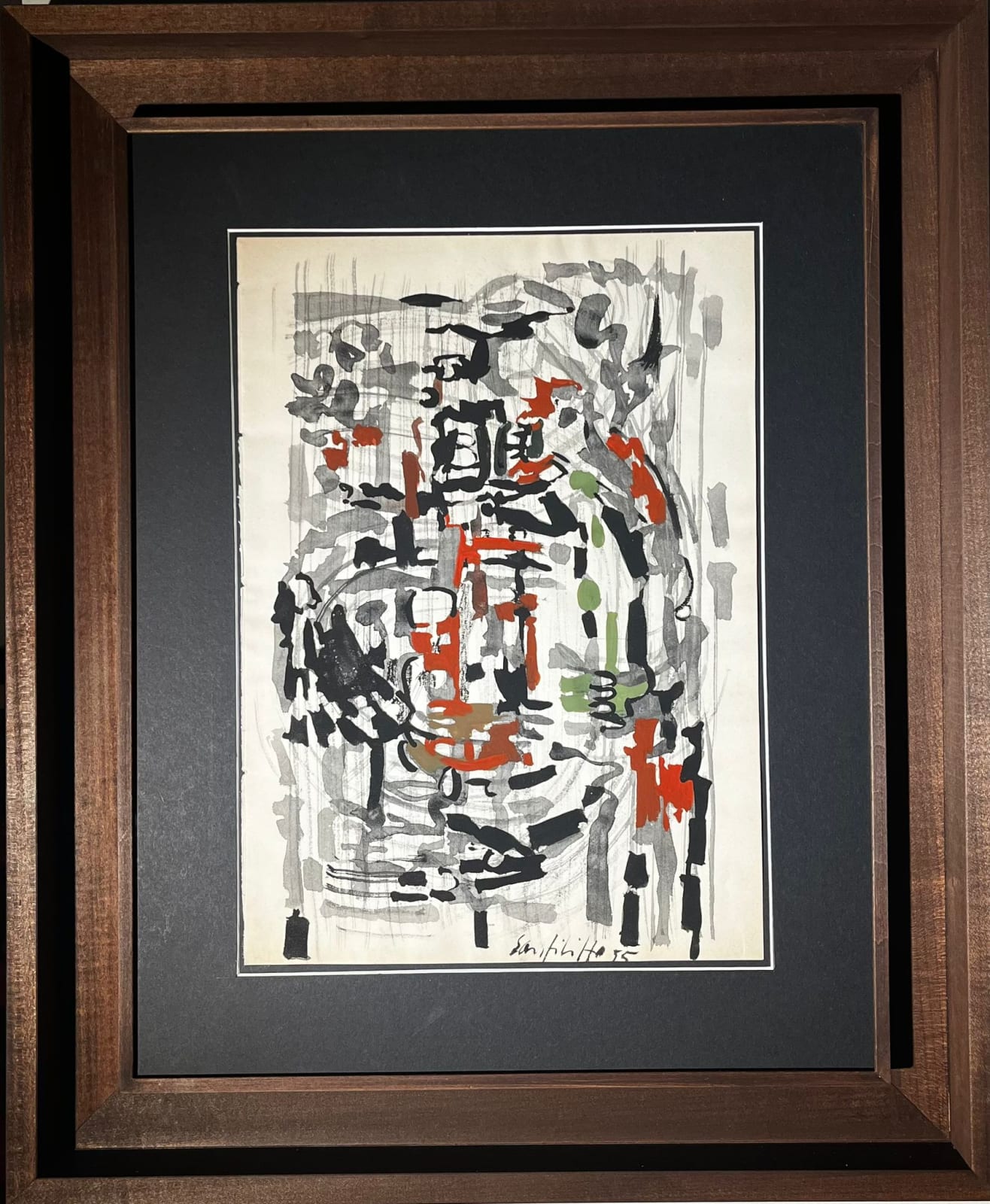 Antonio Sanfilippo ( Partanna 1923 - Roma 1980), Senza titolo , 1955