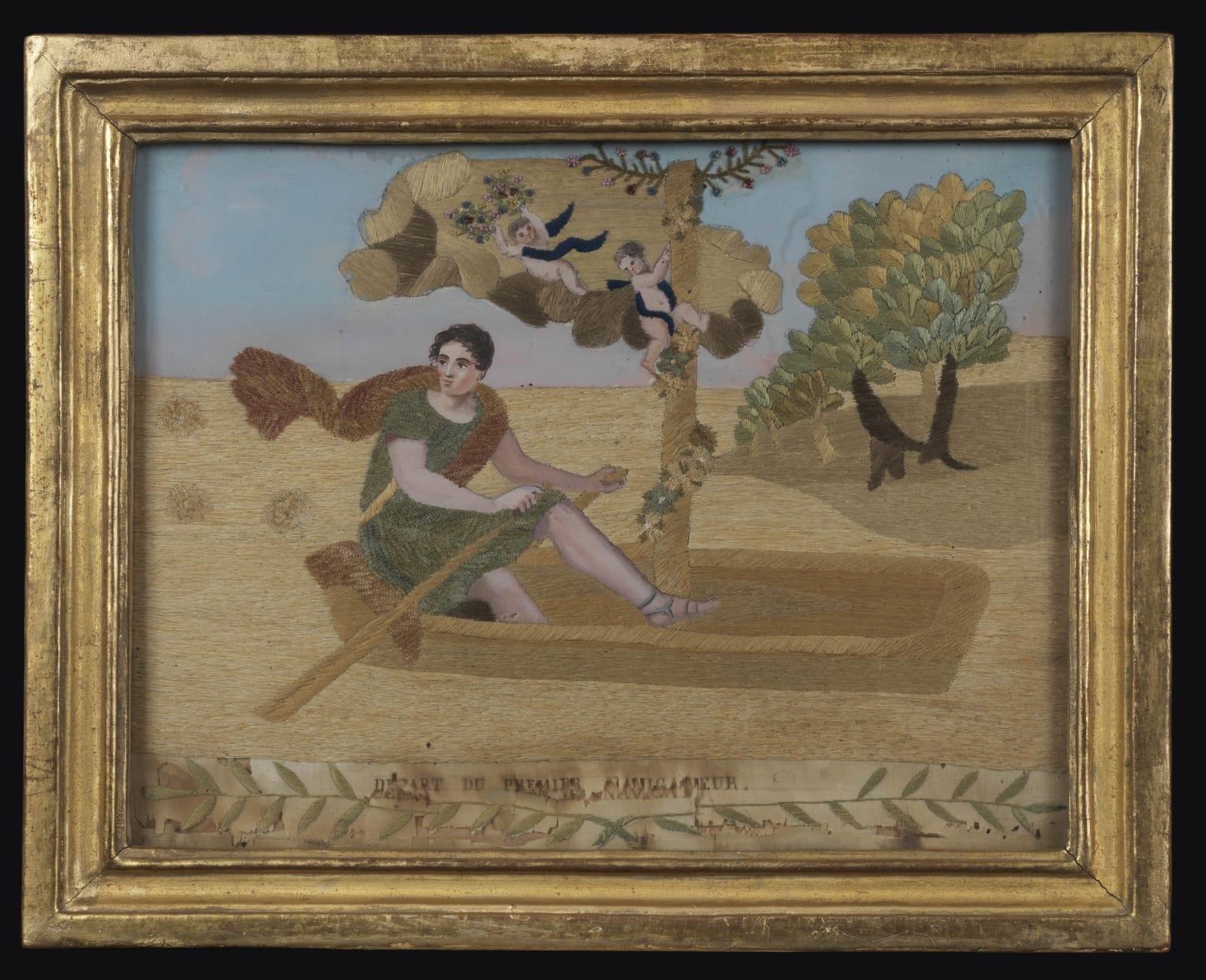 Scuola francese del XVIII secolo, Ricami in seta con scene derivate dall'odissea , 1830 – 1840 circa