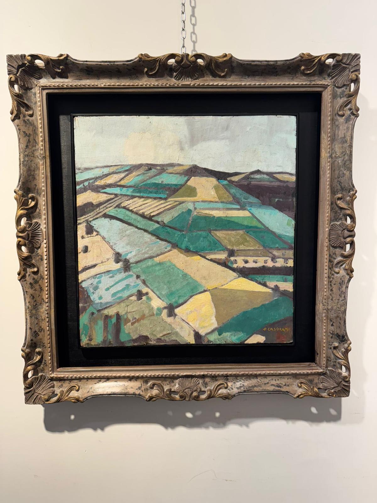 Felice Casorati (Novara, 1883- Torino, 1963), Campagna a Pavarolo