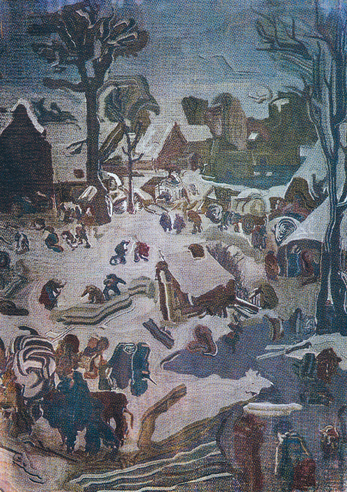 Own interpretation of a Breughel, stufy for painting techniques - panel 2