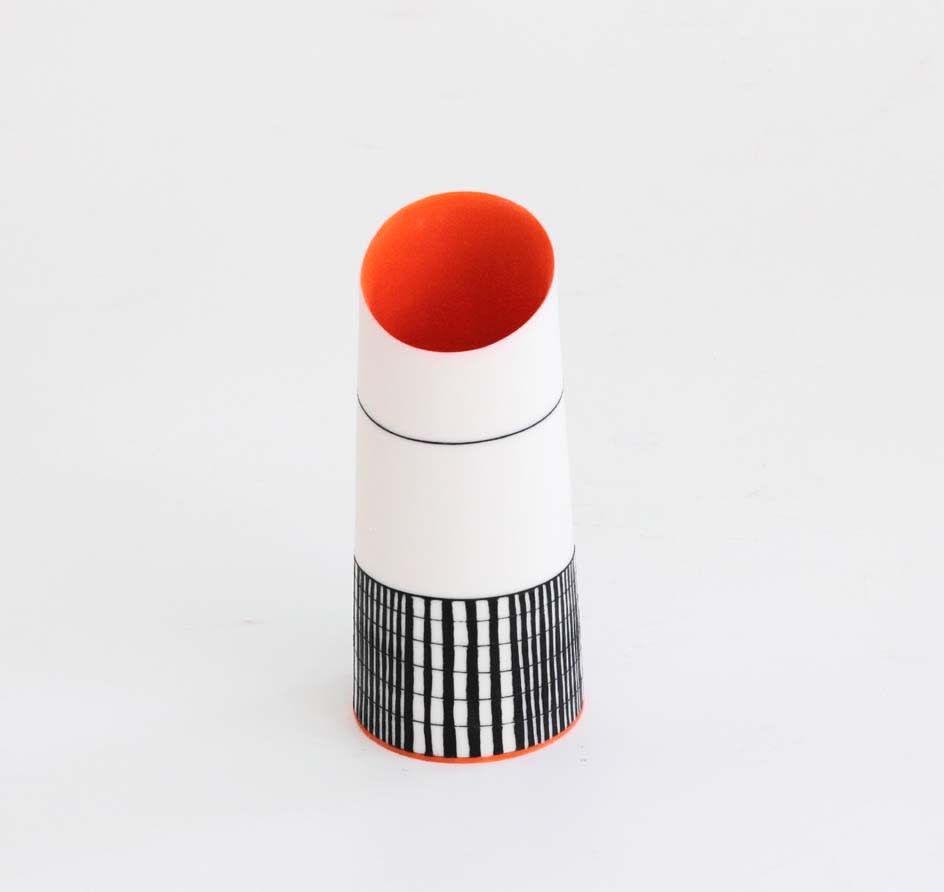 Lara Scobie, 29. Small Vase with Orange Interior (iii)