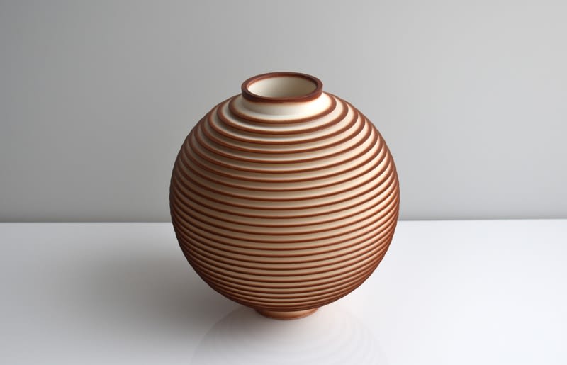 Nicholas Lees, Large Rust Orange Orbit