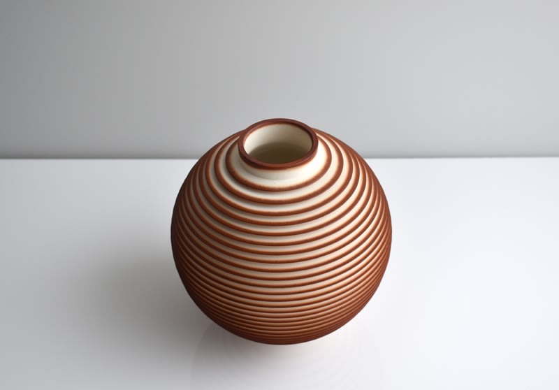 Nicholas Lees, Large Rust Orange Orbit