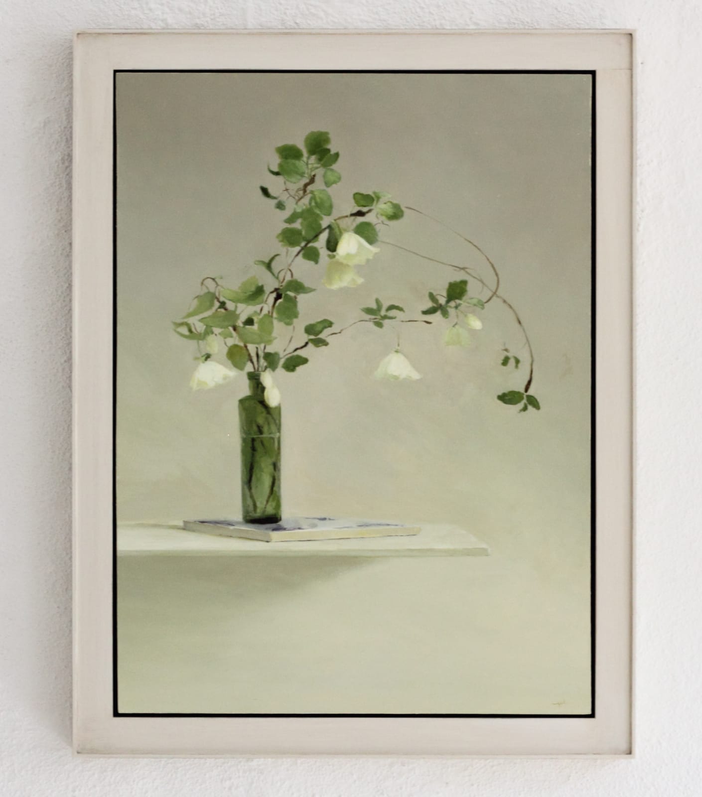 Helen Simmonds, Clematis on a Delft Tile