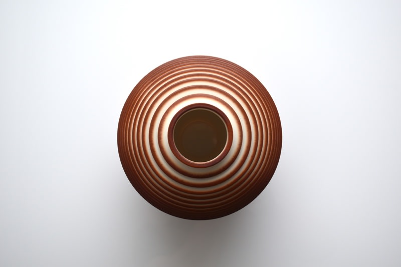 Nicholas Lees, Large Rust Orange Orbit