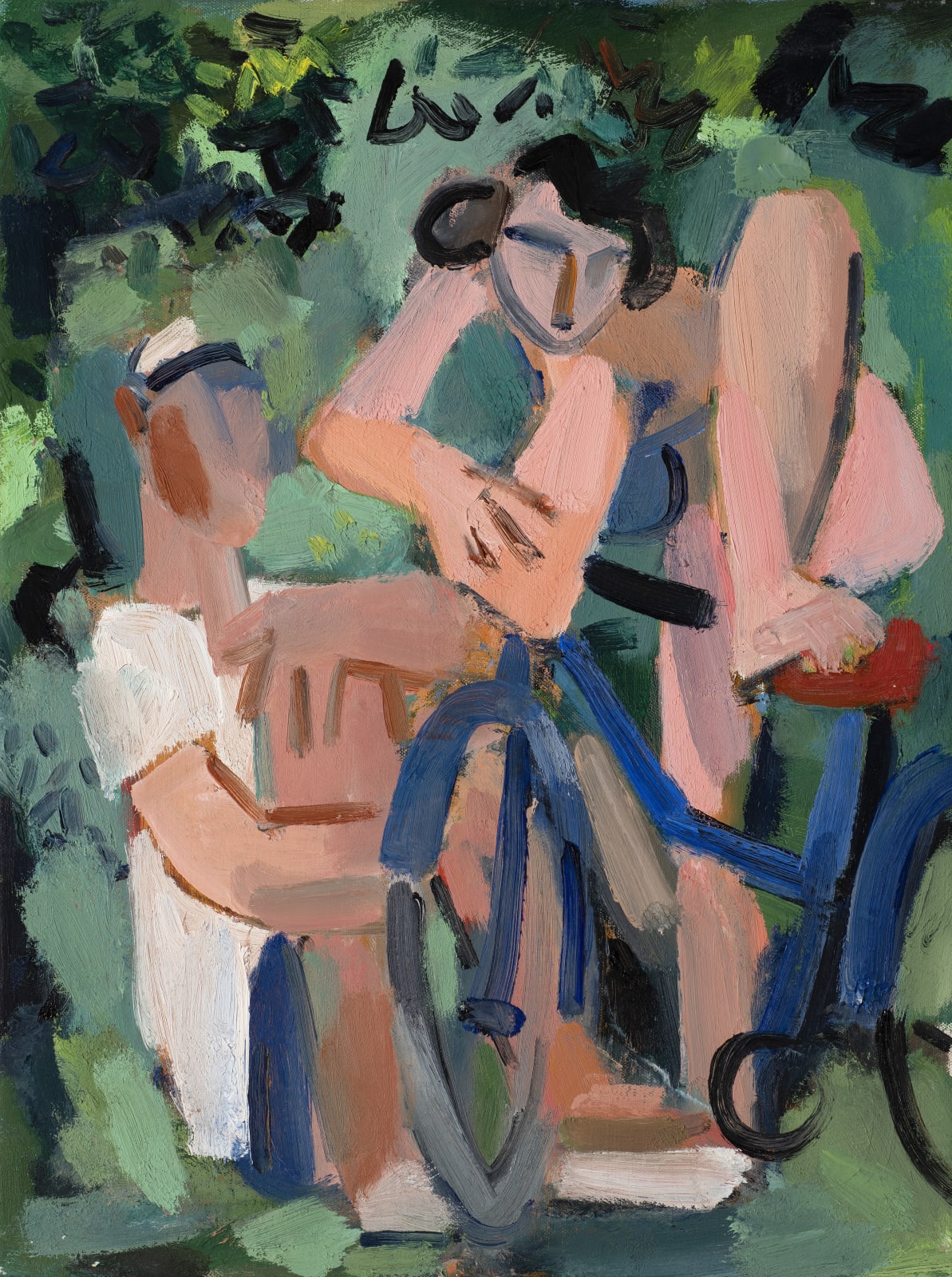 Couple, Blue Bicycle (White T-Shirt), 1970s