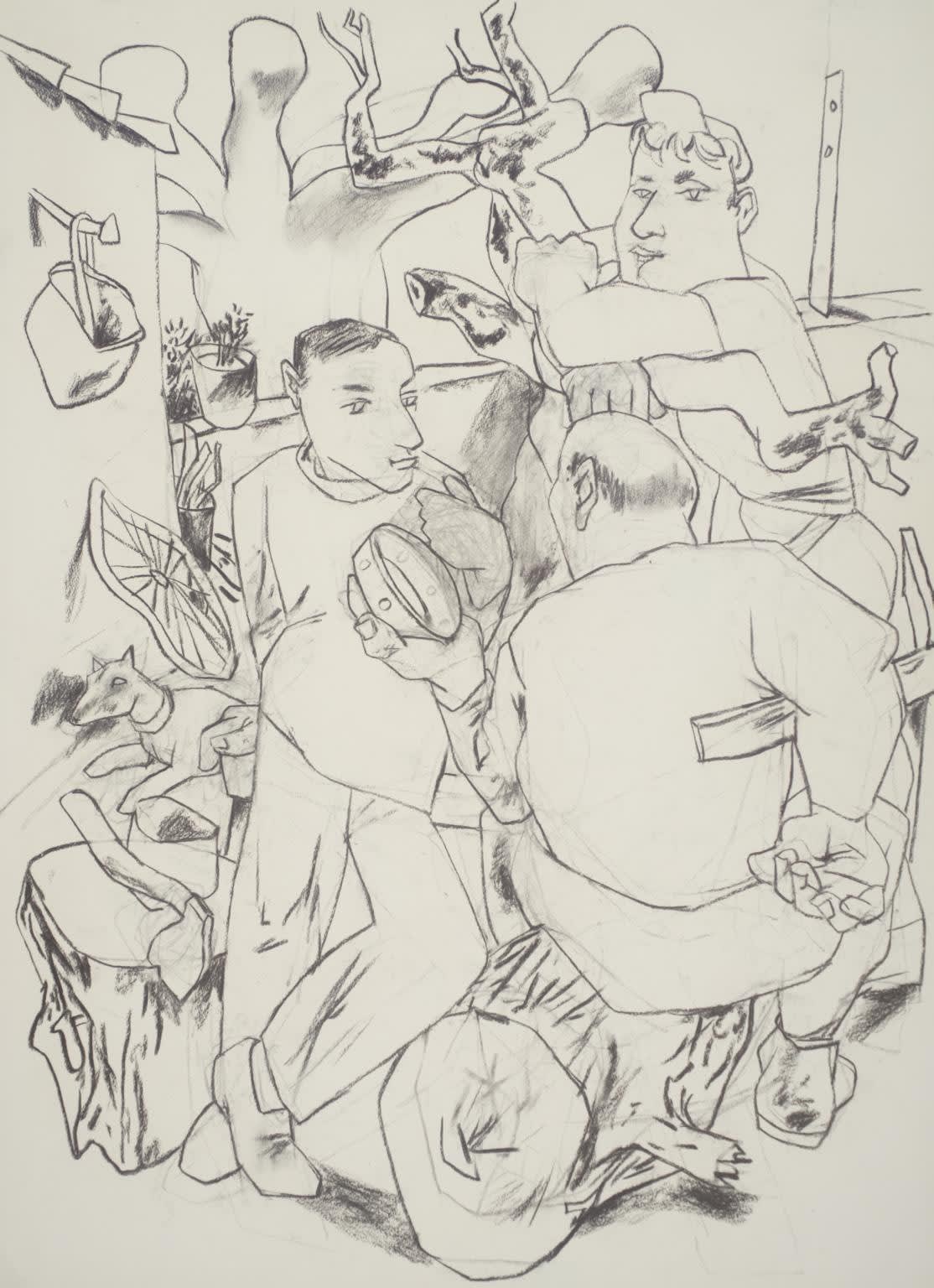 Figures in a Farmyard, 1972