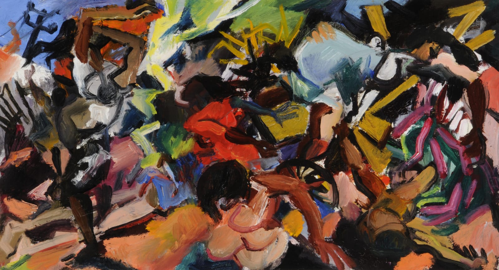 Oil sketch for The Bombing of Sakiet, 1959