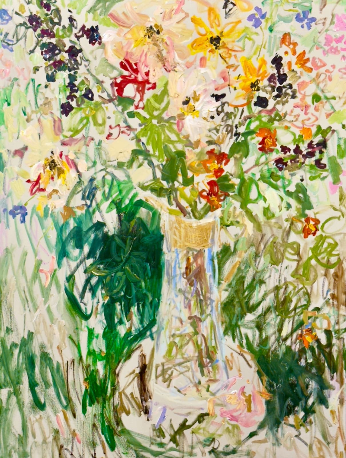 vase of flowers. Original painting. Oil on canvas