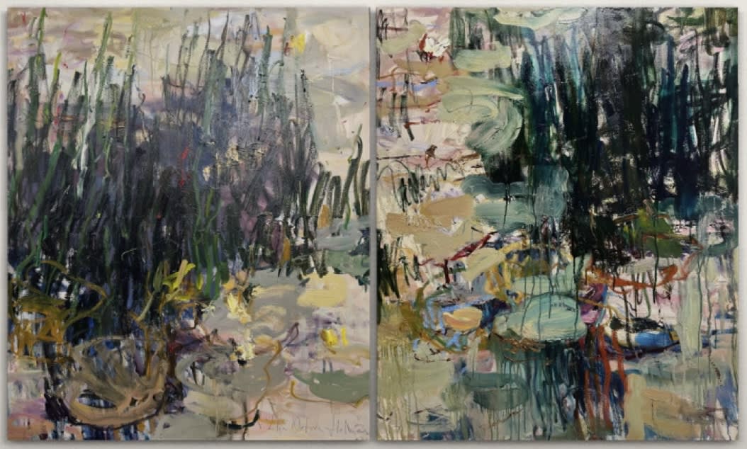 Water lilies. Reflections. Original artwork. Painting