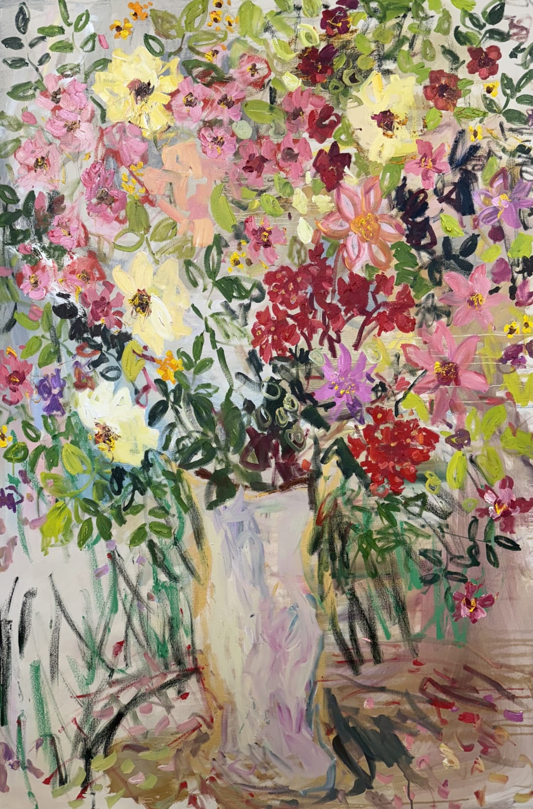 vase of flowers. Original painting. Oil on canvas