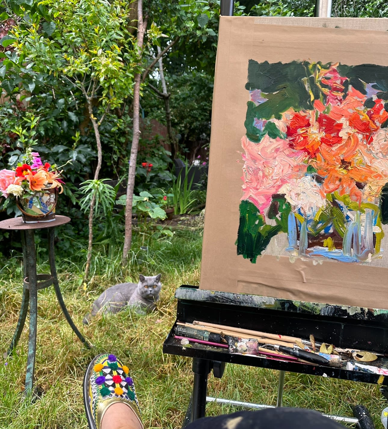 Lilia Orlova-Holmes, Small cottage flowers , 2024