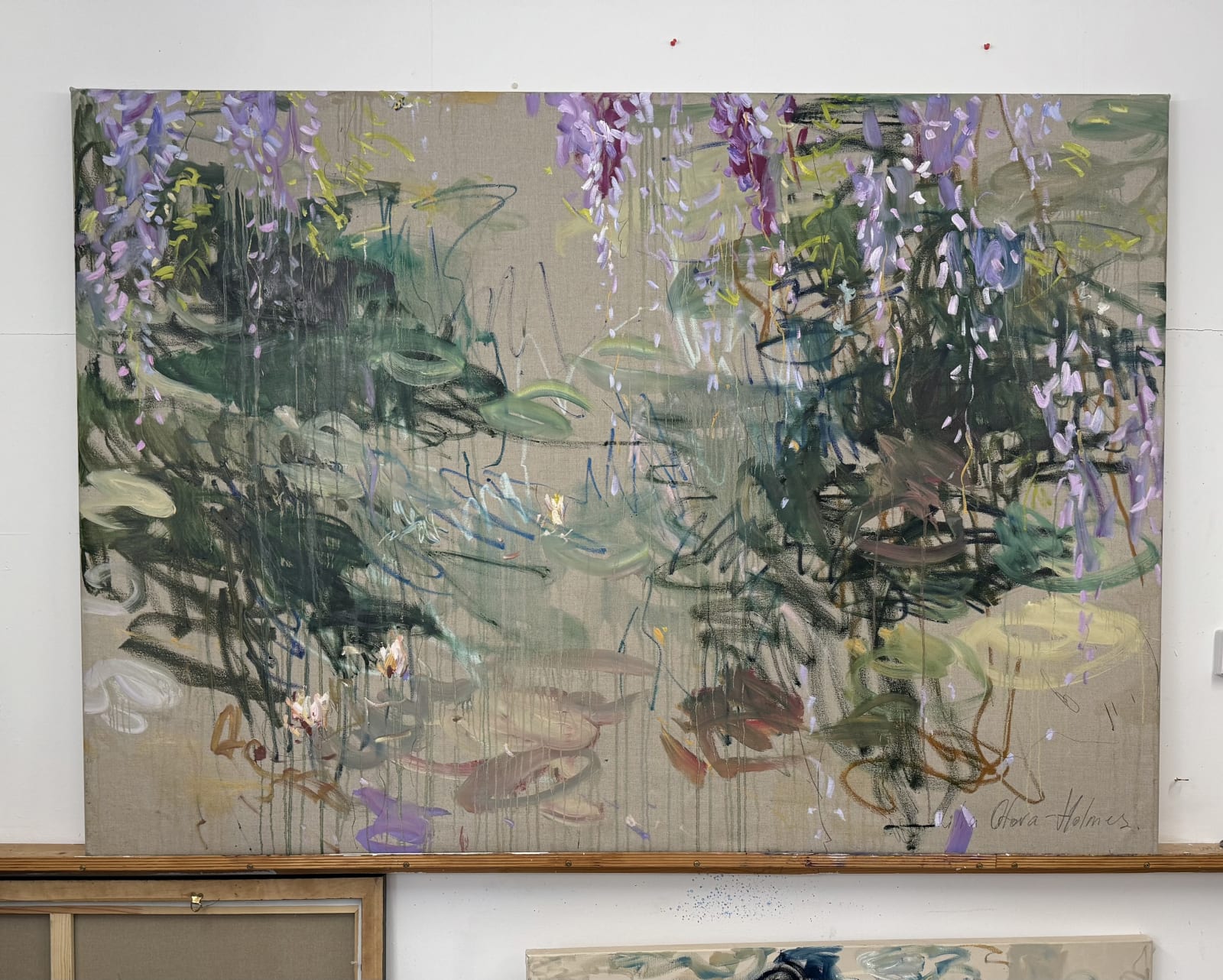 Lilia Orlova-Holmes, Wisteria over the pond, 2025