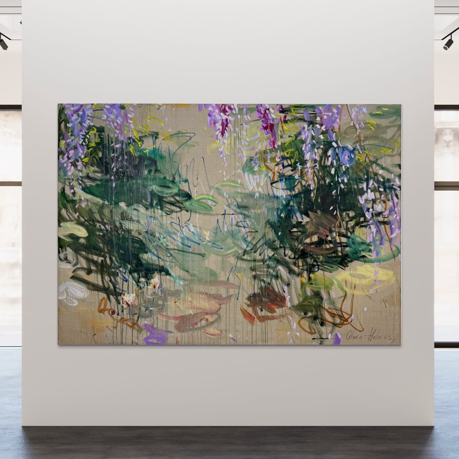 Lilia Orlova-Holmes, Wisteria over the pond, 2025